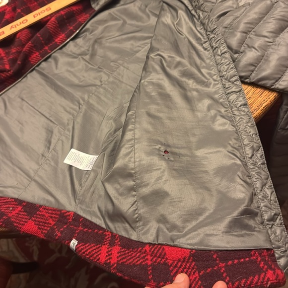 Toad&Co Breckinridge Parka Mahogany red plaid wool puffy hybrid jacket pockets M - Picture 12 of 14